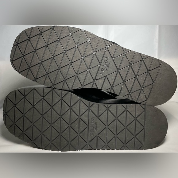 Prada Leather Logo Platform Slingback Sandal in Nero(black) Women’s size 40 - Picture 8 of 10